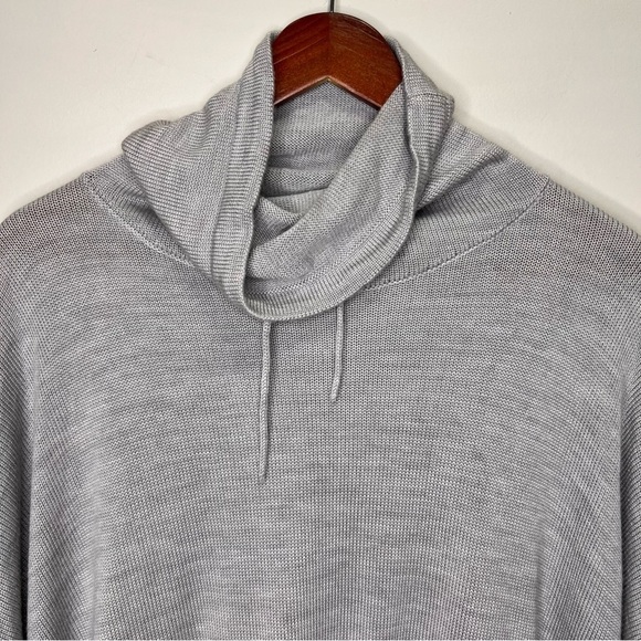 Icebreaker Grey Cowl Neck Wool Blend Long Sleeve Shirt Size Medium - Picture 2 of 11